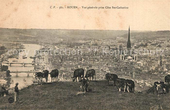 Rouen Vue generale prise Cote Ste Catherine