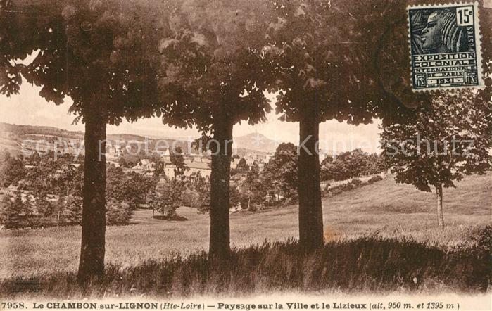 Le Chambon-sur-Lignon Paysage sur la Ville et la Lizieux