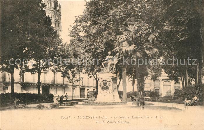 Tours Indre-et-Loire Le Square Emile Zola