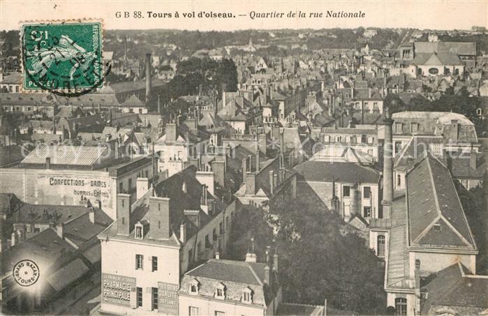 Tours Indre-et-Loire Quartier de la rue Nationale