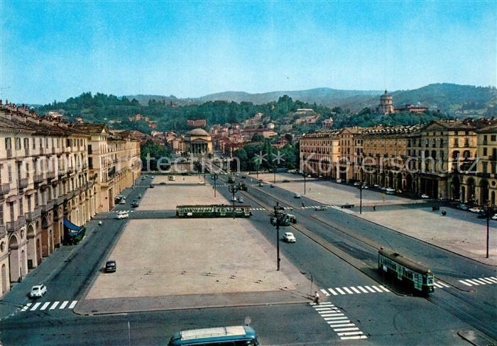 Torino Piazza Vittorio Veneto Monte dei Capuccini e Chiesa Gran Madre di Dio