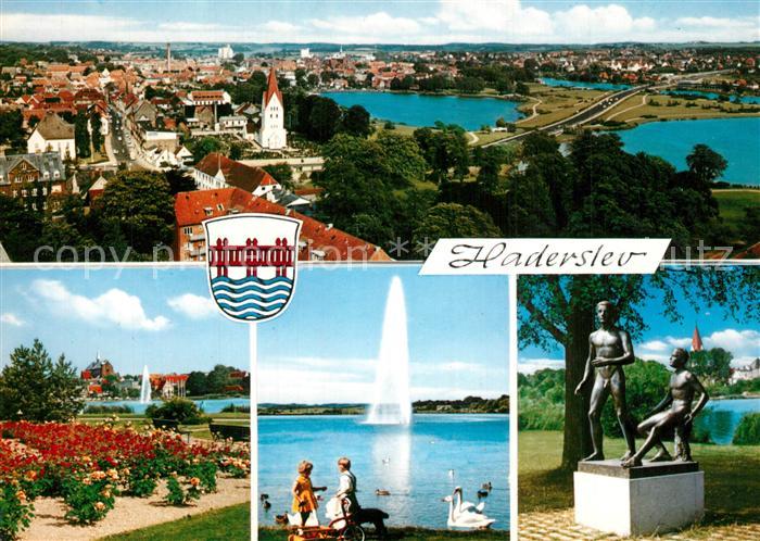 Haderslev Hadersleben Panorama Park Fontaene Skulptur
