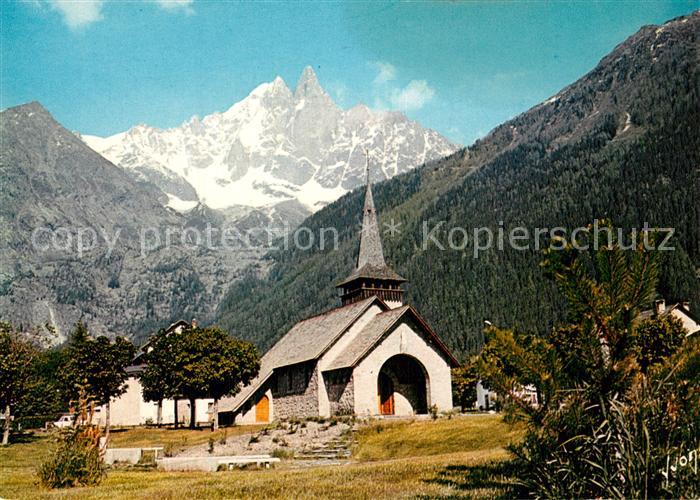 Mont Blanc La Chapelle des Praz auf don le Dru et l’Aiguille Verte