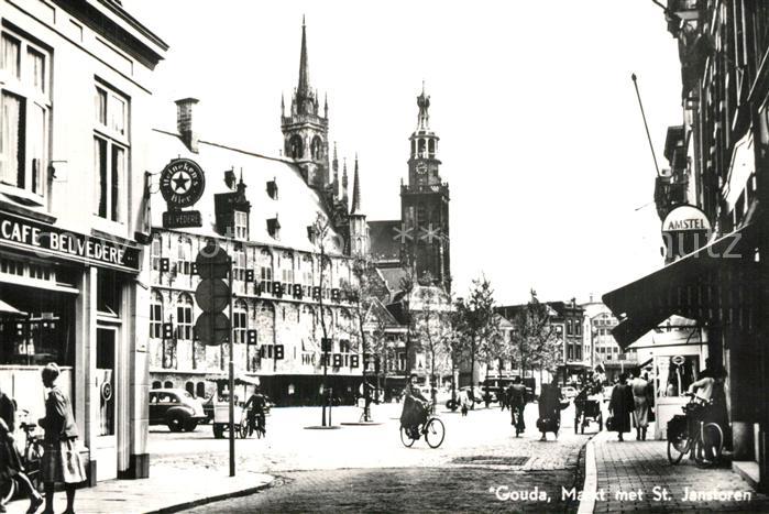 Gouda Markt met St Janstoren