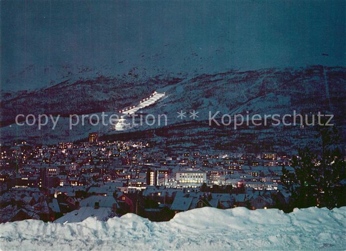 Narvik Byen ved natt