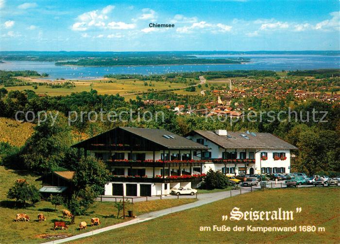 Seiseralm Chiemgau Berggasthof Seiseralm Panorama mit Chiemsee