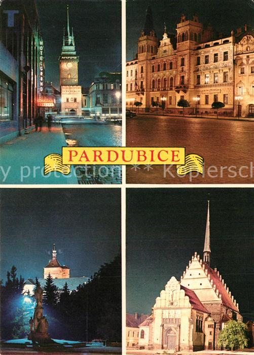 Pardubice Pardubitz Zelena brana Pernatejnske namesti e Zamek Kostel sv Bartolom