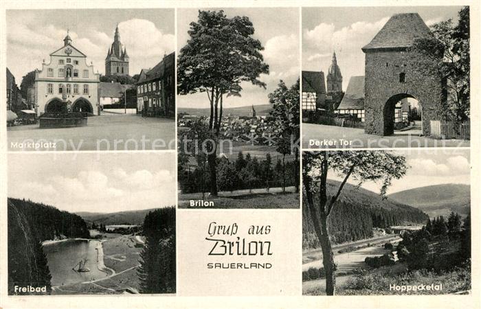 Brilon Marktplatz Derker Tor Freibad Hoppecketal