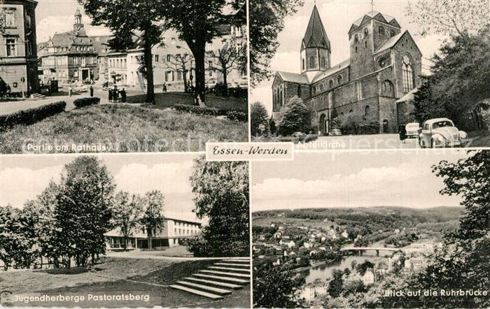 Werden Ruhr Rathaus Abteikirche Jugendherberge Pastoralsberg Ruhrbruecke