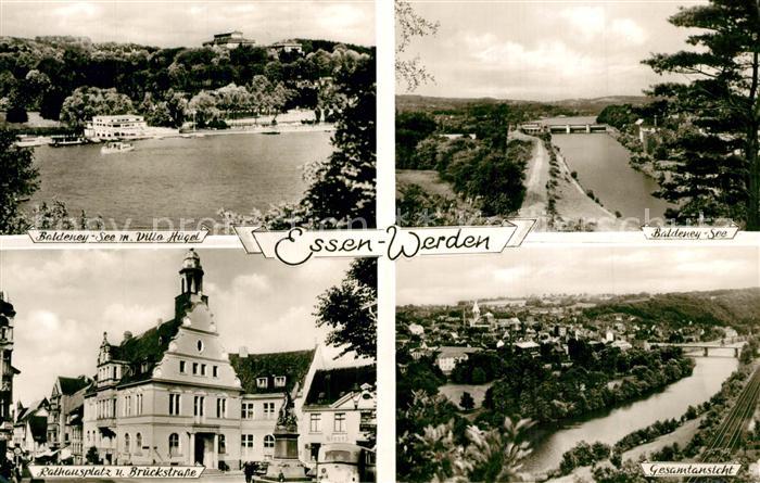 Werden Ruhr Baldeney See Villa Huegel Rathausplatz Brueckstrasse
