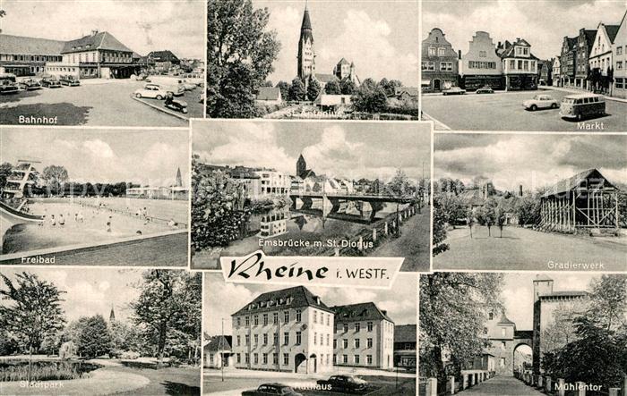 Rheine Bahnhof Markt Freibad Emsbruecke Gradierwerk Muehlentor