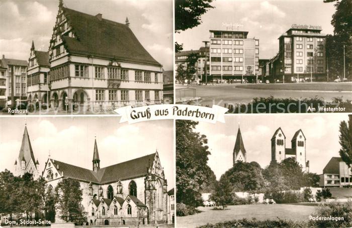 Paderborn Rathaus Dom Paderanlagen