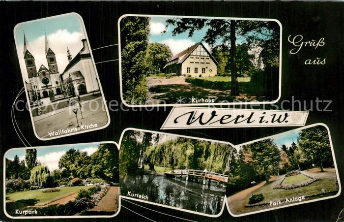 Werl Westfalen Wallfahrtskirche Kurhaus Kurpark Kurteil Parkanlage