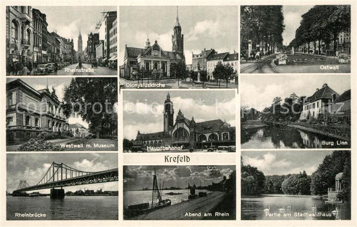 Krefeld Hauptbahnhof Ostwal Dionysiuskirche