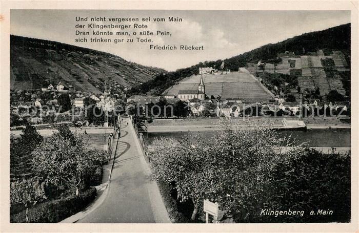 Klingenberg Main Panorama Gedicht von Friedrich Rueckert
