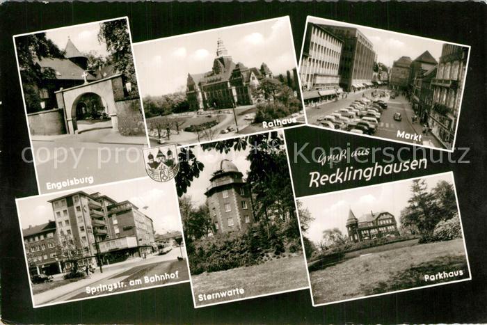 Recklinghausen Westfalen Engelsburg Rathaus Markt Springstrasse Bahnhof Sternwar