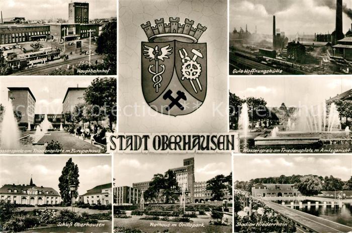 Oberhausen Hauptbahnhof Gute Hoffnungshuette Schloss Rathaus Grillopark