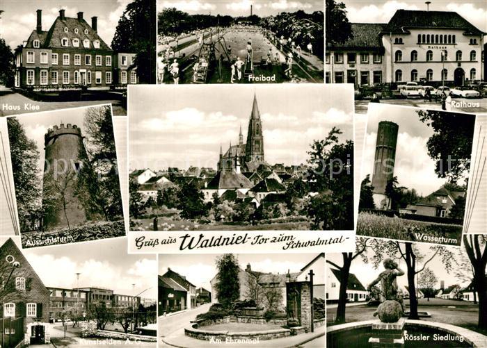 Waldniel Haus Klee Rathaus Freibad Aussichtsturm Wasserturm Ehrenmal