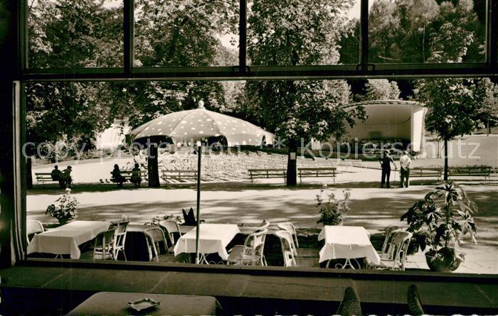 Bad Wildungen Blick vom ParkCafe auf den Musikpavillon
