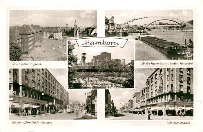 Hamborn Amtsgerichtplatz Kaiser Friedrich Strasse Rhein Herne Kanal Hafen Neumue