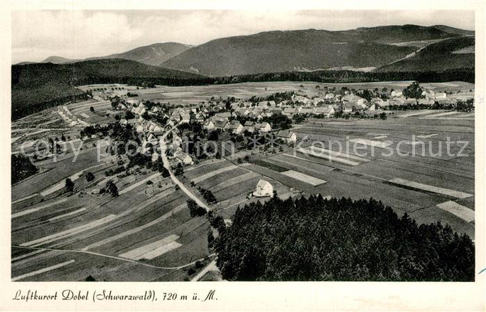 Dobel Schwarzwald Luftkurort Fliegeraufnahme Original Straehle Bild Nr. 21491