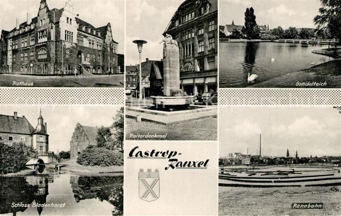 Castrop-Rauxel Rathaus Schloss Bladenhorst Reiterdenkmal Gondelteich Rennbahn