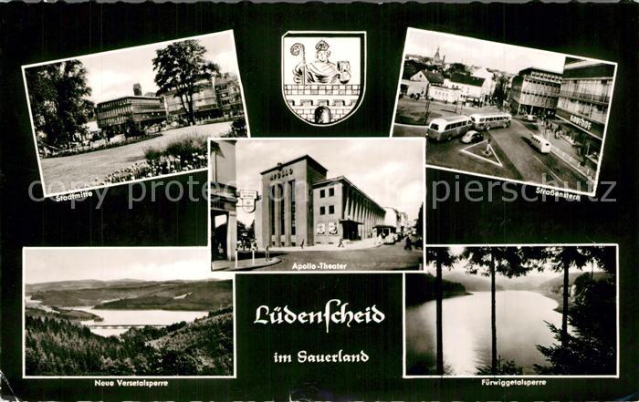 Luedenscheid Stadtmitte Versetalsperre Apollo Theater Strassenstern Fuerwiggetal