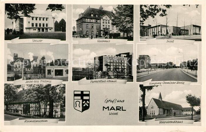 Marl Westfalen Theater Zeche Heimatmuseum Rathas Klinik Insel Chemische Werke Fe