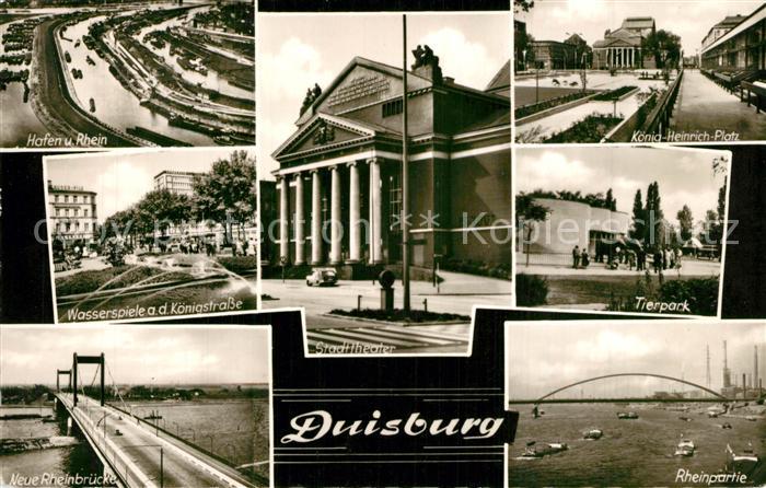 Duisburg Ruhr Rhein Hafen Fliegeraufnahme Wasserspiele Koenigstrasse Rheinbrueck