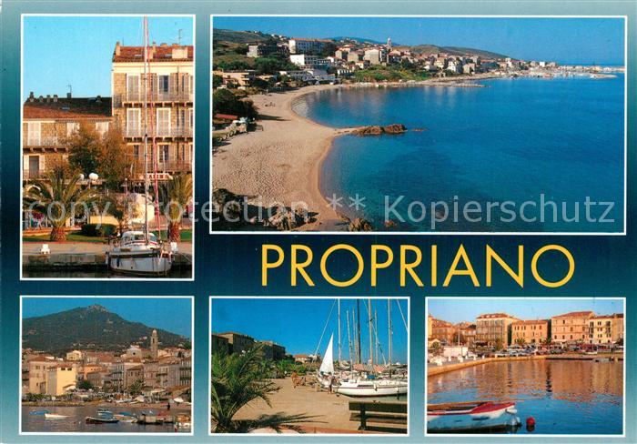 Propriano Panorama Strand Hafen Segelyachten