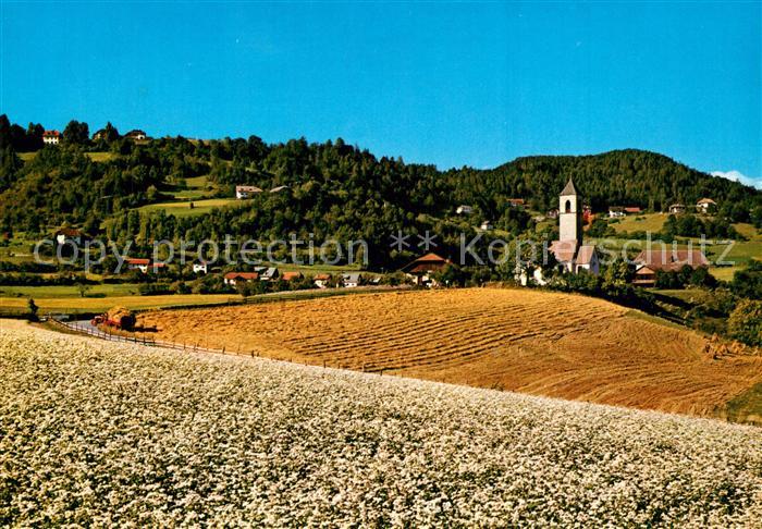 Siffian Panorama Blick ueber die Felder zum Ort Sommerfrische