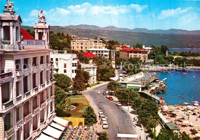 Opatija Abbazia Uferstrasse Hotels Badestrand