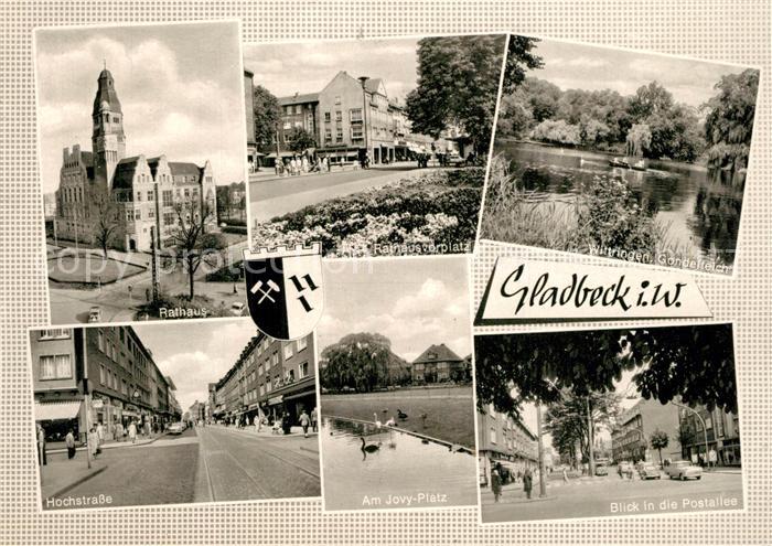 Gladbeck Rathaus Rathausvorplatz Hochstrasse Jovyplatz Postallee Wittringen Gond