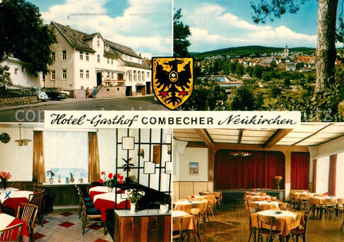 Neukirchen Knuellgebirge Hotel Gasthof Combecher Restaurant Blick zur Stadt