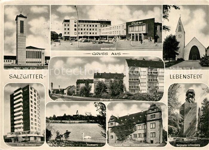 Lebenstedt Kirchen Berliner Platz CYJM Hochhaus Stadtpark Berliner Strasse Burgr