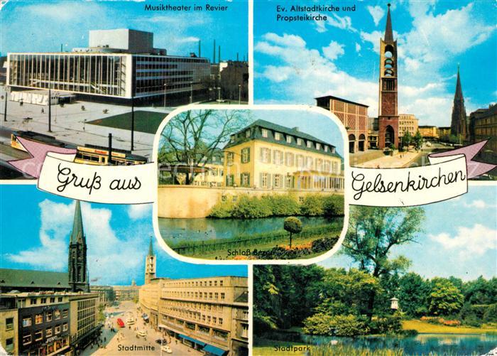 Gelsenkirchen Musiktheater Kirchen Stadtmitte Schloss Stadtpark