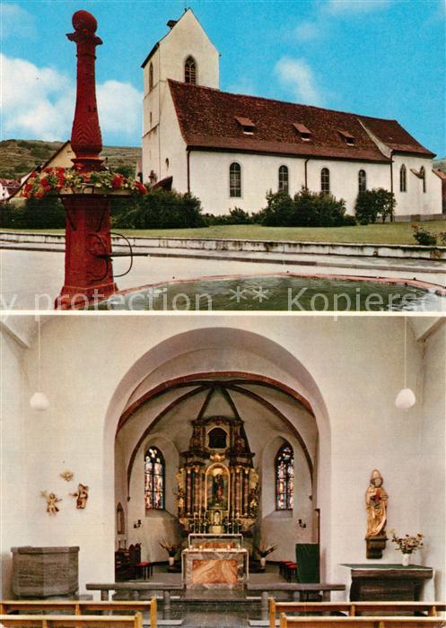 Boetzingen Pfarrkirche St. Laurentius am Kaiserstuhl Brunnen