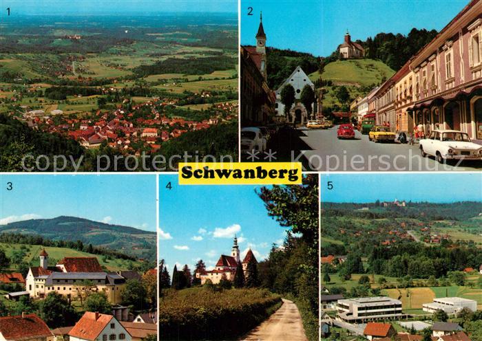 Schwanberg Hauptplatz Schloss-Hollenegg Hauptschule
