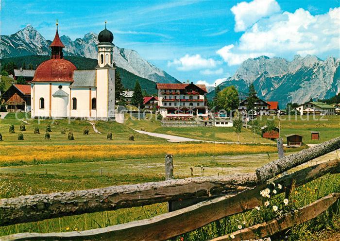 Seefeld Tirol gegen Wetterstein und Karwendel