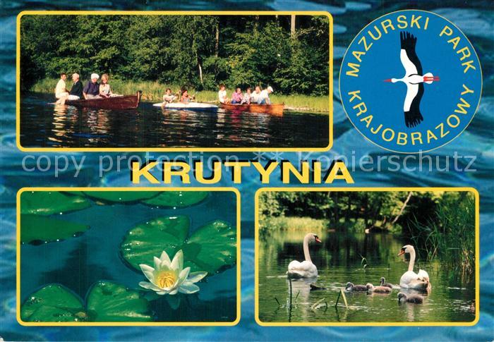 Krutyn Mazurski Park Krajobrazowy Landschaftsschutzpark Kanufahren Seerosen Schw