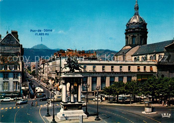Clermont Ferrand Puy de Dome Statue de Vercingétorix par Bartholdi et Rue Blatin