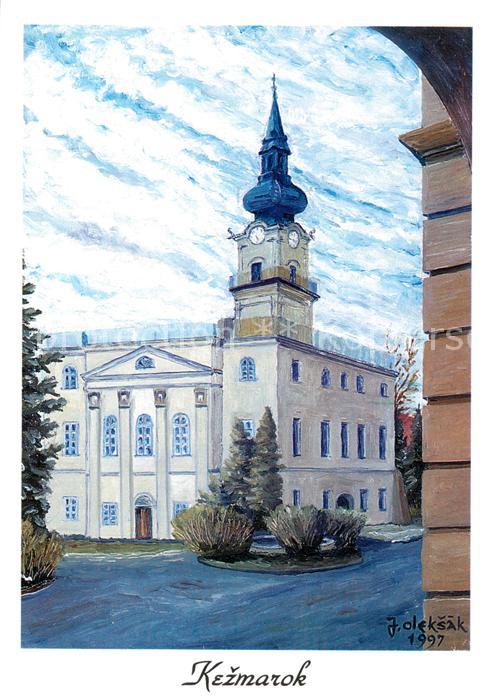 Kezmarok Radnica Rathaus J. Oleksak Kuenstlerkarte