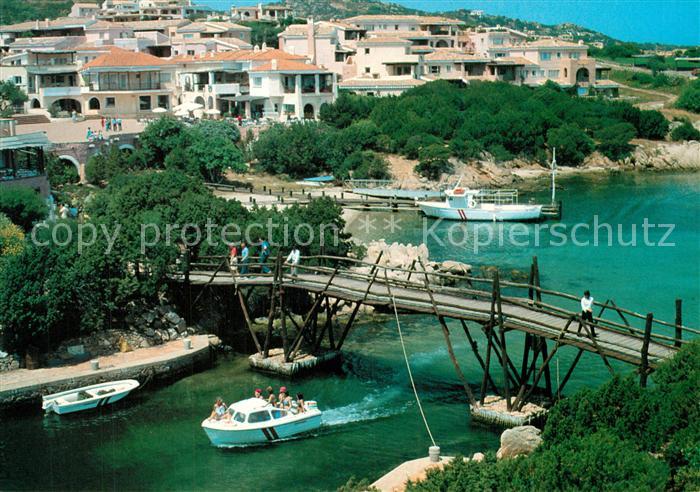 Porto Cervo Bucht Bruecke Strand