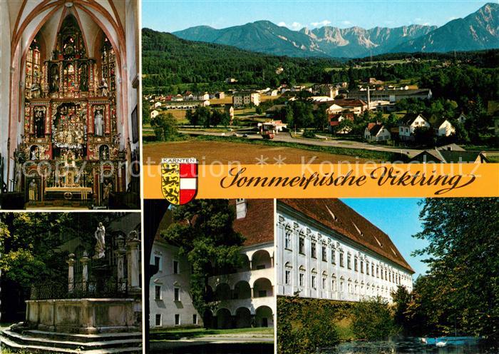 Viktring Panorama Sommerfrische Barock Hochaltar Gotische Glasgemaelde Marienbru