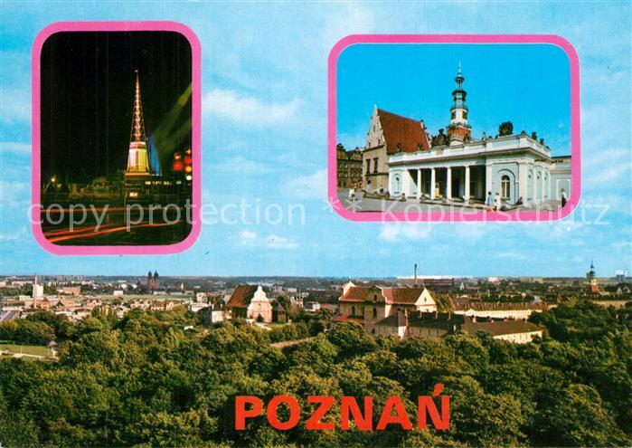 Poznan Posen Stadtpanorama Gebaeude Saeule
