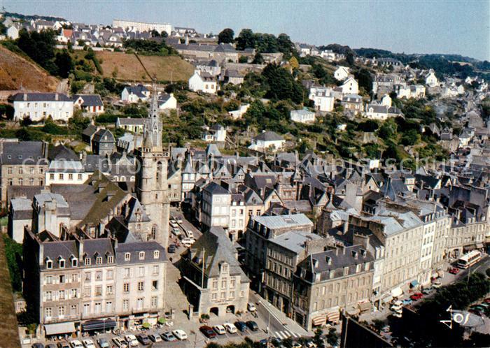 Morlaix Eglise Saint Melaine et le cours de 50