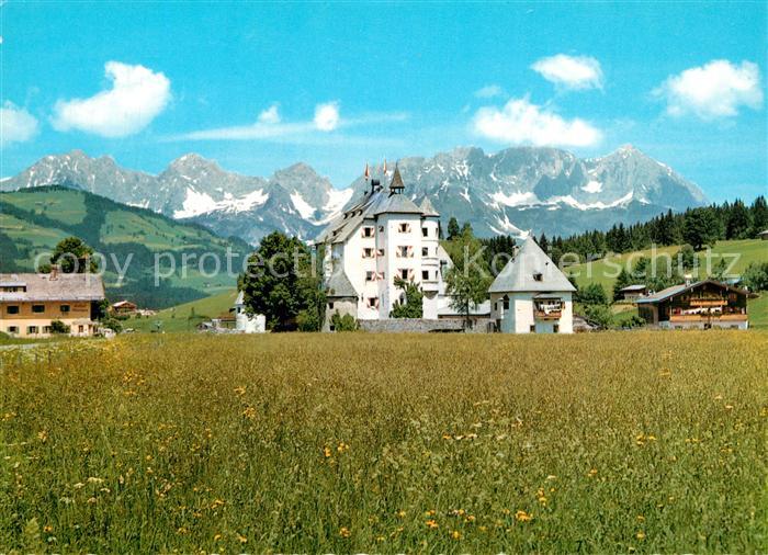 Kitzbuehel Tirol Schlosshotel Muenichau gegen Wilden Kaiser Kaisergebirge