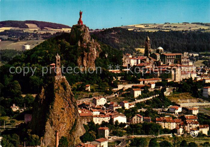 Le Puy-en-Velay Vue Generale Chapelle Saint Michel Rocher Corneille et Cathedral