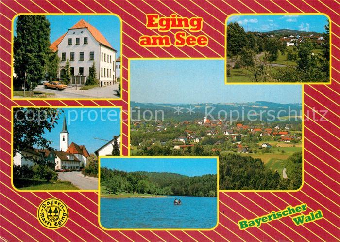 Eging See Gasthof Kirche Panorama Seeblick