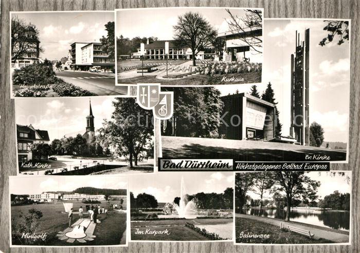 Bad Duerrheim Hauptstrasse Kurhaus Kath Kirche Ev Kirche Minigolf Kurpark Saline